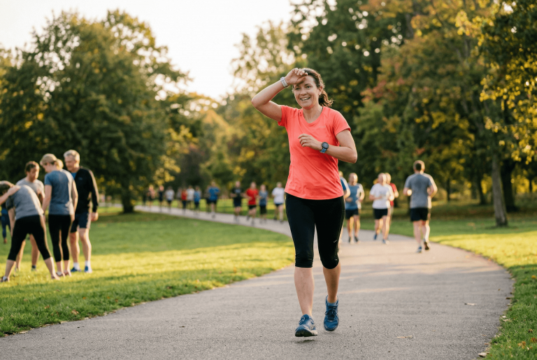 Lady running having completed the couch to 5k training plan