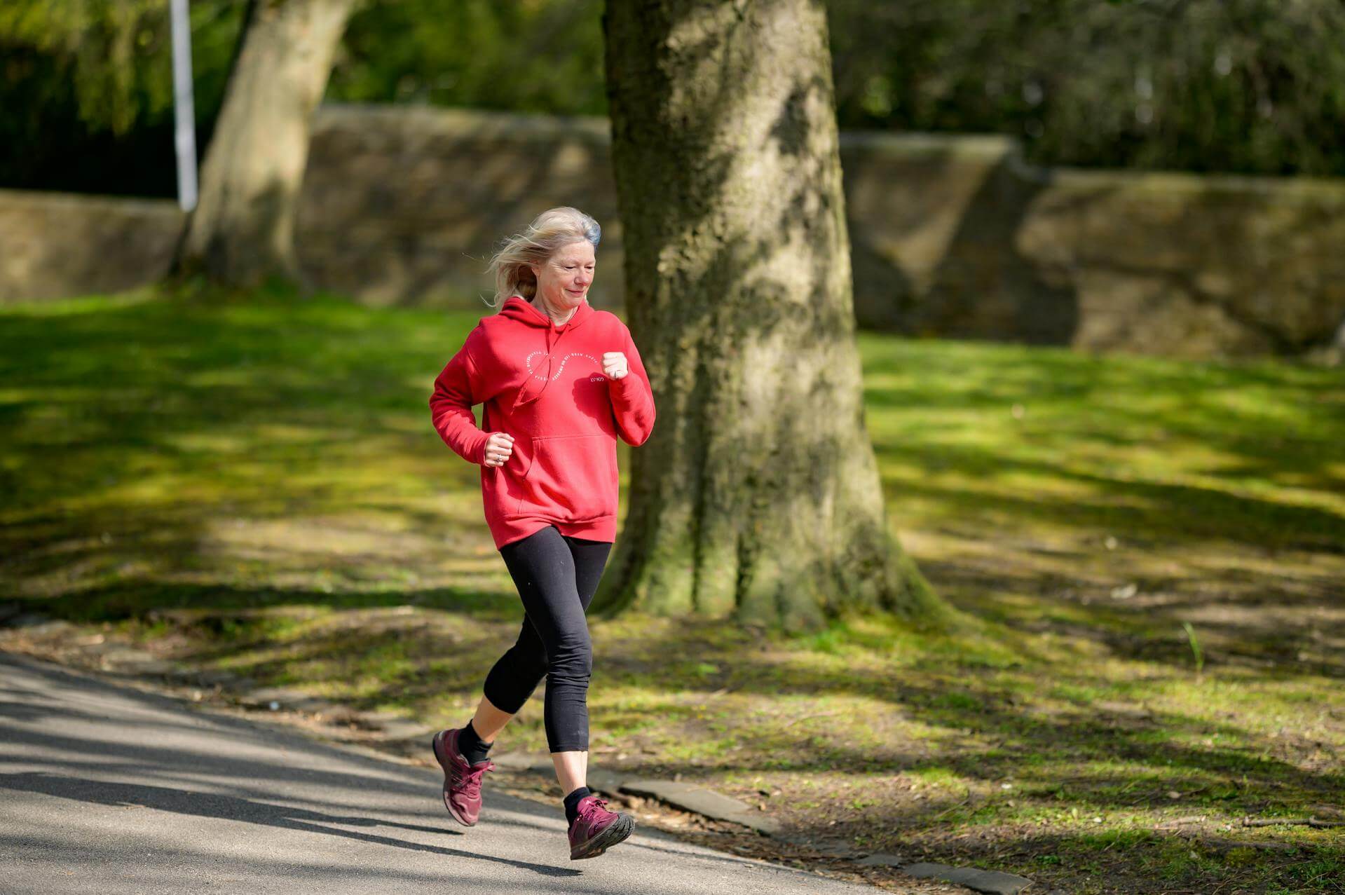 Parkrun runner going for a good age grading time